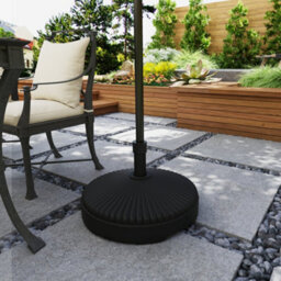 Outsunny Garden Parasol Base, 28Kg Sand Filled, 23Kg Water Filled, Black - thumbnail 8