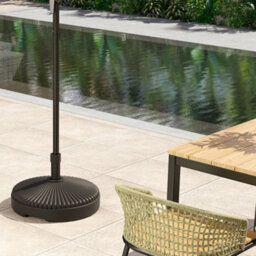 Outsunny Garden Parasol Base, 28Kg Sand Filled, 23Kg Water Filled, Black - thumbnail 9
