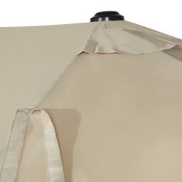 Wyld And Coco 247Cm Oval Garden Parasol Beige - Powder-Coated Aluminium, Uv-Resistant Fabric - thumbnail 8