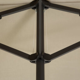 Wyld And Coco 247Cm Oval Garden Parasol Beige - Powder-Coated Aluminium, Uv-Resistant Fabric - thumbnail 6