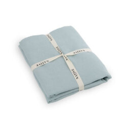 Native Natural Aqua King 100% Linen Fitted Sheet (160X200Cm) - thumbnail 2