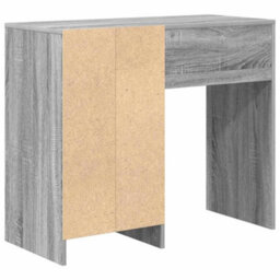 Berkfield Grey Writing Desk Grey Sonoma Engineered Wood Medium Storage - thumbnail 7