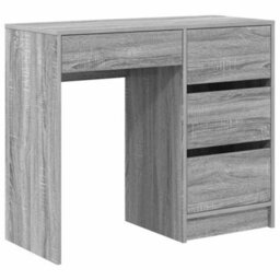 Berkfield Grey Writing Desk Grey Sonoma Engineered Wood Medium Storage - thumbnail 2