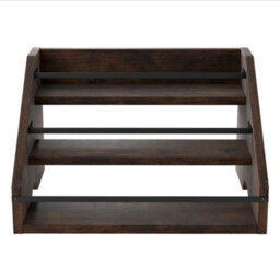 Toque Counter Top Wine Rack Storage Liquor Bottle Shelf Wooden Holders - thumbnail 3