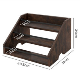 Toque Counter Top Wine Rack Storage Liquor Bottle Shelf Wooden Holders - thumbnail 4