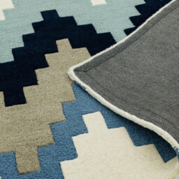 Blue Wool Abstract Handmade Luxurious Modern Rug For Bedroom & Living Room-200Cm X 300Cm - thumbnail 6