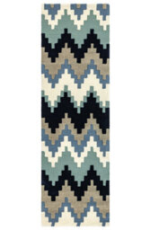 Blue Wool Abstract Handmade Luxurious Modern Rug For Bedroom & Living Room-200Cm X 300Cm - thumbnail 7