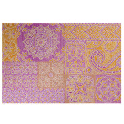 Beliani Rug Avanos Pink 140 X 200 Cm Wool - thumbnail 1