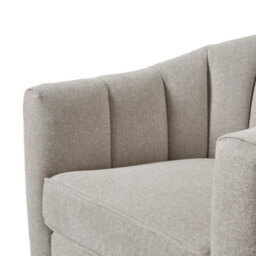 Wyld Haus Sandstone Swivel Armchair - Taupe Twill Upholstery, Wood Frame - thumbnail 5