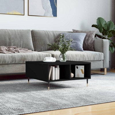 Berkfield Coffee Table Black 60X60X30 Cm Engineered Wood - image 1