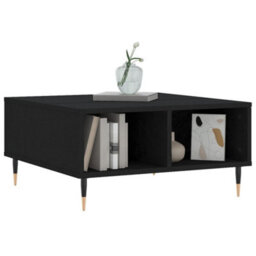 Berkfield Coffee Table Black 60X60X30 Cm Engineered Wood - thumbnail 3