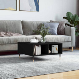 Berkfield Coffee Table Black 60X60X30 Cm Engineered Wood - thumbnail 1