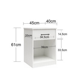 Dorel Brez Build Pearce 1 Drawer Nightstand Light Oak Look - thumbnail 2