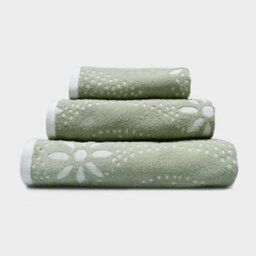 Allure Bath Fashions Sculpted Floral Patterned Bath Towel - Sage Green