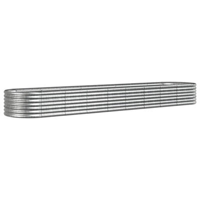 Berkfield Durable Garden Planter Powder-Coated Steel 368X80X36 Cm Silver - image 1