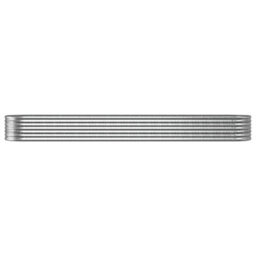 Berkfield Durable Garden Planter Powder-Coated Steel 368X80X36 Cm Silver - thumbnail 3