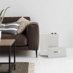 White Slim Bathroom Storage Cabinet Toilet Roll Holder Unit Cleaning Supply Organizer - thumbnail 6