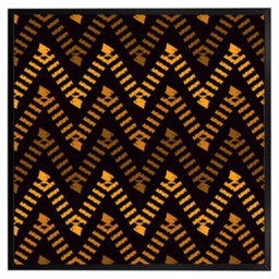"Andrew Lee Freehand Horizontal Zigzag Chevron Stripes Boho Chic (Picutre Frame) / 16X16"" / Oak" - thumbnail 8
