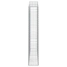 Berkfield Arched Gabion Baskets 10 Pcs 200X30X180/200 Cm Galvanised Iron - thumbnail 5