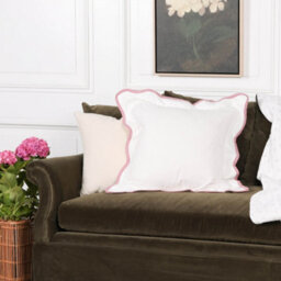 Corliss Pink Edge Natural Cotton 45Cm Cushion Cover - thumbnail 4