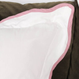 Corliss Pink Edge Natural Cotton 45Cm Cushion Cover - thumbnail 2