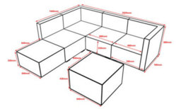 Furniture One Rattan Effect Grey Rattan 5 Seat Corner Sofa Set No Assembly & Aluminium Frame - thumbnail 6
