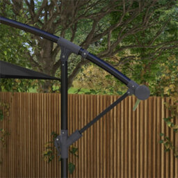 3M Light Grey- Garden Parasol Outdoor Hanging - thumbnail 4