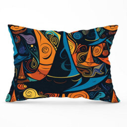 Warren Reed Designer Imaginative Abstract Witches Hats Cushions 33Cm X 48Cm - thumbnail 1