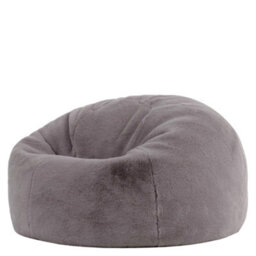Icon Cuddle Cushion And Kingston Rabbit Faux Fur Classic Bean Bag, Light Grey - thumbnail 4