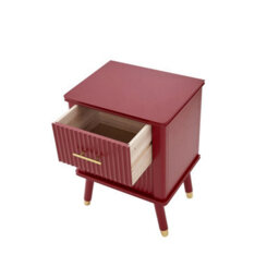 Cabinet Bits Cozzano 2 Drawer Red Bedside Table - thumbnail 5