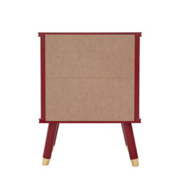 Cabinet Bits Cozzano 2 Drawer Red Bedside Table - thumbnail 8