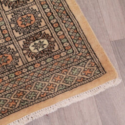 Beige Luxurious Traditional Bordered Floral Geometric Wool Handmade Rug For Living Room Bedroom & Dining Room-150Cm X 240Cm - thumbnail 5
