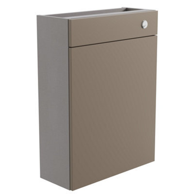 Westport Slim Matt Stone Grey Contemporary Freestanding Slimline Toilet Cabinet (H)820mm X (W)595mm - image 1