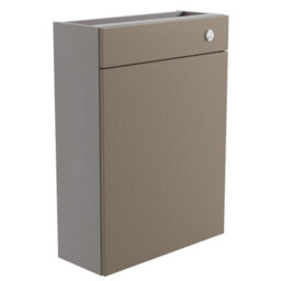 Westport Slim Matt Stone Grey Contemporary Freestanding Slimline Toilet Cabinet (H)820mm X (W)595mm