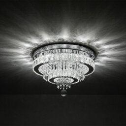 Darphe 40Cm Crystal Round Led Ceiling Light, 36W Cool White Dazzling Fixture - thumbnail 4