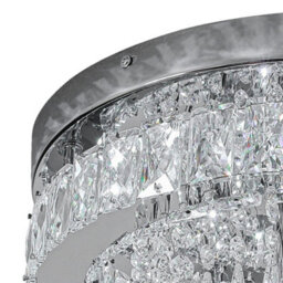 Darphe 40Cm Crystal Round Led Ceiling Light, 36W Cool White Dazzling Fixture - thumbnail 7