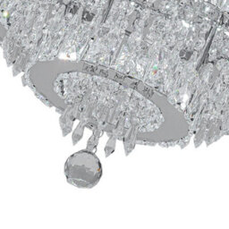 Darphe 40Cm Crystal Round Led Ceiling Light, 36W Cool White Dazzling Fixture - thumbnail 5