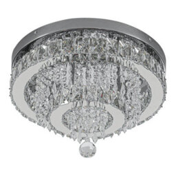 Darphe 40Cm Crystal Round Led Ceiling Light, 36W Cool White Dazzling Fixture - thumbnail 6