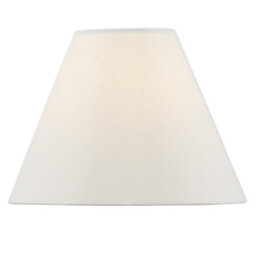 Britalia Brreg422 Matt White Wooden Vintage Rustic Candlestick Table Lamp With Cotton Fabric Tapered Shade 44Cm - thumbnail 3