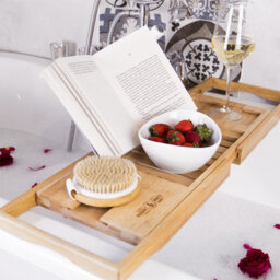 Extendable Bamboo Bathtub Caddy - M&w - thumbnail 6