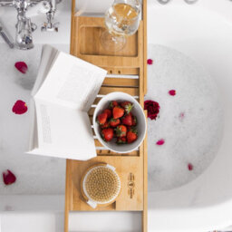 Extendable Bamboo Bathtub Caddy - M&w - thumbnail 3