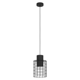 Eglo Milligan Black Metal Pendant Light - Vintage-Industrial Design (D) 20Cm - thumbnail 2