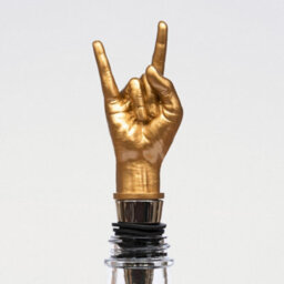 Suck Uk Rock On Bottle Stopper & You Rock Desk Accessory Set - Gold - thumbnail 4