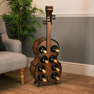 Christow Cello Wooden Wine Rack 8 Bottle Hold - image 1