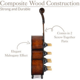 Christow Cello Wooden Wine Rack 8 Bottle Hold - thumbnail 6