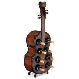 Christow Cello Wooden Wine Rack 8 Bottle Hold - thumbnail 2