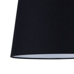 First Choice Lighting Bobbin - Ivory Lamp With Black Cotton Shade - thumbnail 3