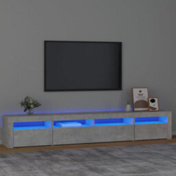 Walplus Tv Cabinet With Led Lights Concrete Grey 240X35X40 Cm - thumbnail 1