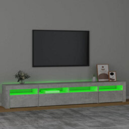 Walplus Tv Cabinet With Led Lights Concrete Grey 240X35X40 Cm - thumbnail 4