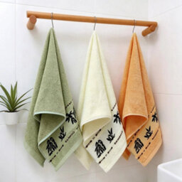 Mixed 3Pcs Bamboo Fiber Towel Set Ultra Soft Quick Dry Absorbent Face Towels - thumbnail 1